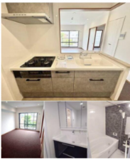 春日部市中央、中古マンションのキッチン画像です