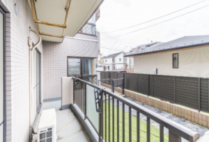 春日部市谷原、中古マンションのバルコニー画像です