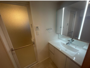 春日部市粕壁東、中古マンションの洗面画像です