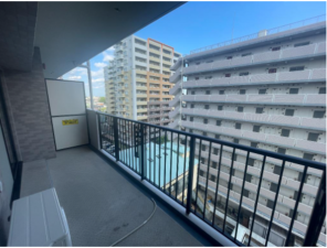 春日部市粕壁東、中古マンションのバルコニー画像です