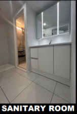 春日部市大場、中古マンションの洗面画像です