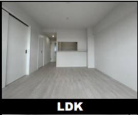 春日部市大場、中古マンションの居間画像です