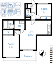 春日部市備後東、中古マンションの間取り画像です