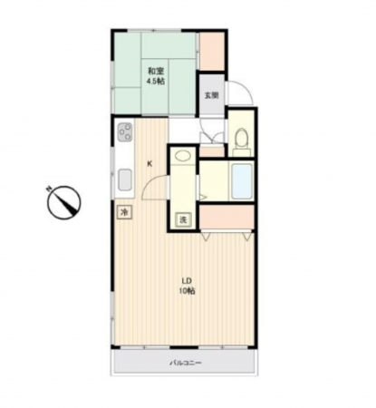 春日部市中央、中古マンションの間取り画像です