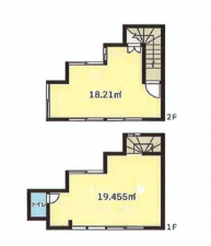 春日部市一ノ割、収益物件/店舗事務所の間取り画像です