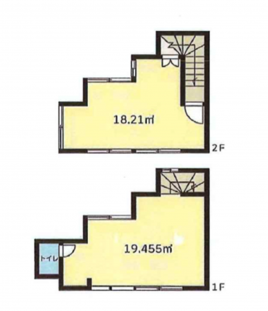 春日部市一ノ割、収益物件/店舗事務所の間取り画像です
