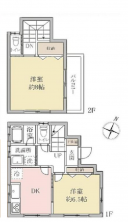 春日部市備後東、中古一戸建ての間取り画像です