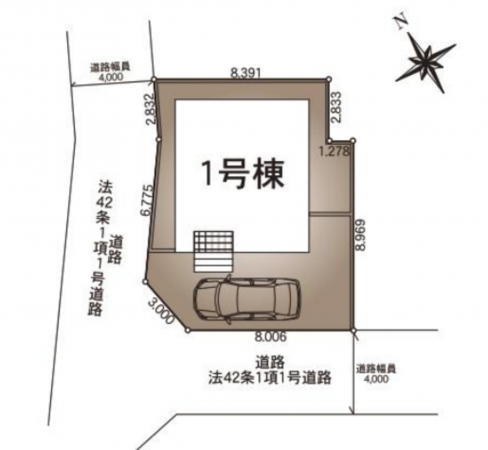春日部市西金野井、新築一戸建ての画像です