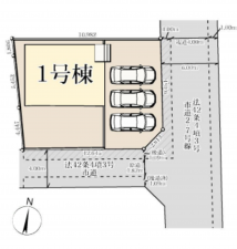 春日部市小渕、新築一戸建ての画像です