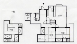 春日部市一ノ割、中古一戸建ての間取り画像です