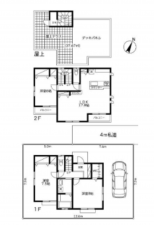 春日部市谷原、中古一戸建ての間取り画像です