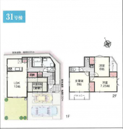 春日部市新宿新田、新築一戸建ての間取り画像です