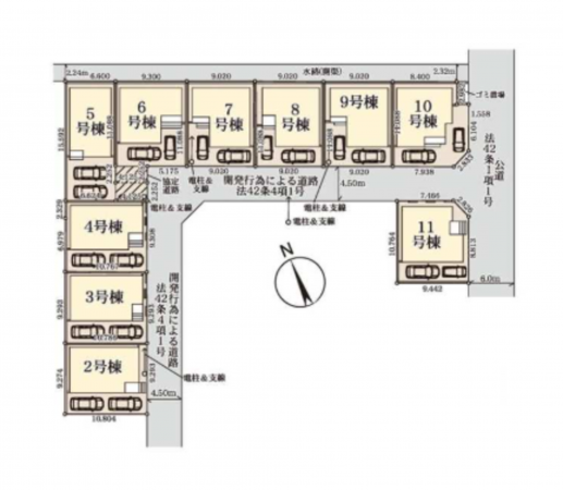 春日部市小渕、新築一戸建ての画像です