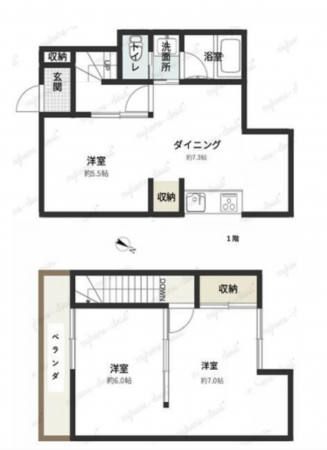 春日部市備後東、中古一戸建ての間取り画像です