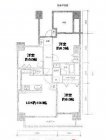 春日部市粕壁東、中古マンションの間取り画像です