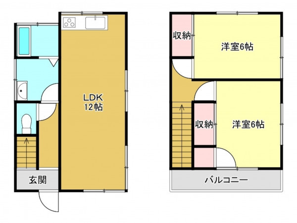 春日部市一ノ割、中古一戸建ての間取り画像です
