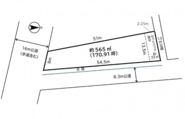 春日部市永沼、土地の画像です
