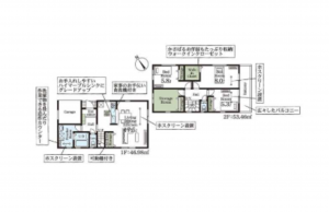 春日部市一ノ割、新築一戸建ての間取り画像です
