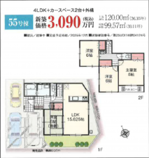 春日部市新宿新田、新築一戸建ての間取り画像です