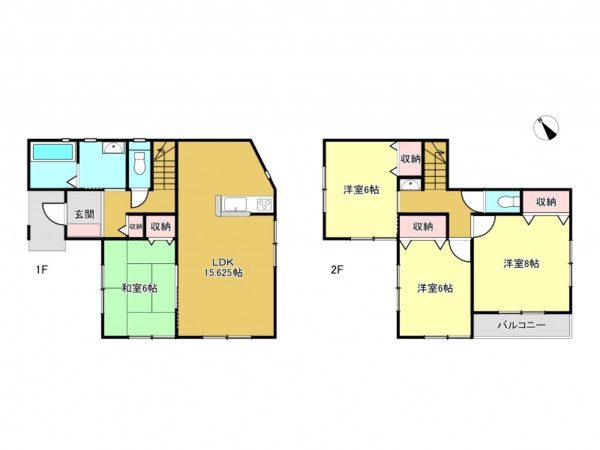 春日部市新宿新田、新築一戸建ての間取り画像です