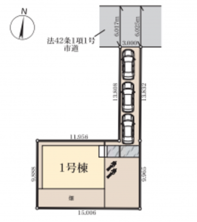 春日部市大沼、新築一戸建ての画像です