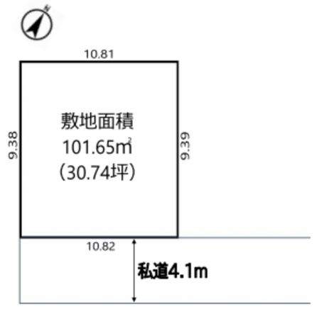 春日部市中央、土地の画像です
