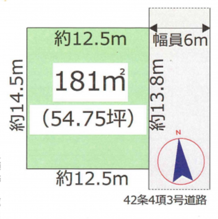 春日部市下柳、土地の間取り画像です