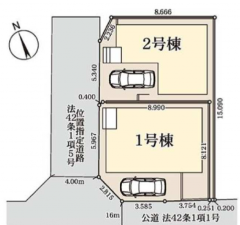 春日部市中央、新築一戸建ての画像です