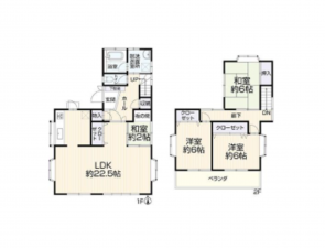 春日部市米島、中古一戸建ての間取り画像です