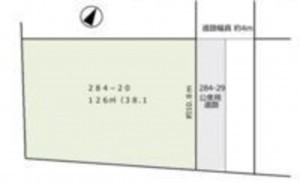 春日部市塚崎、土地の画像です