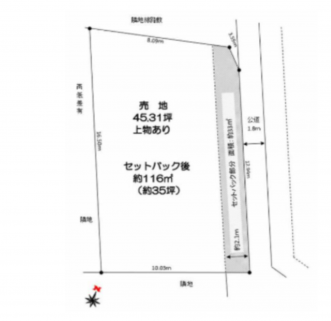 春日部市牛島、土地の画像です