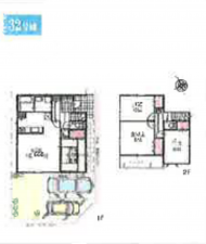 春日部市新宿新田、新築一戸建ての間取り画像です