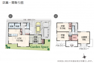 春日部市新宿新田、新築一戸建ての間取り画像です