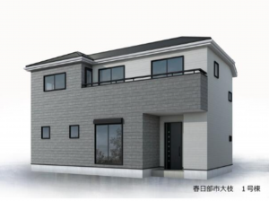 春日部市大枝、新築一戸建ての画像です