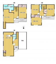 春日部市緑町、中古一戸建ての間取り画像です
