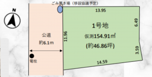 春日部市西金野井、土地の画像です
