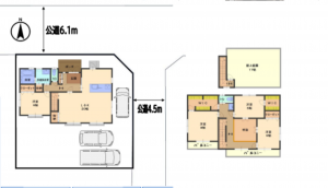 春日部市増田新田、新築一戸建ての間取り画像です