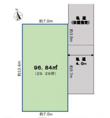 春日部市八丁目、土地の画像です
