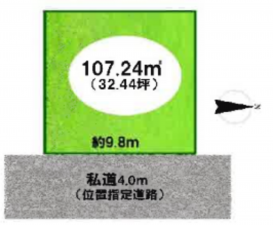春日部市大沼、土地の画像です