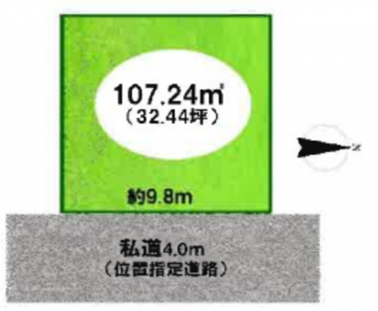 春日部市大沼、土地の画像です