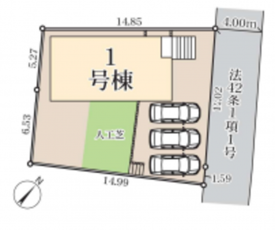 春日部市米島、新築一戸建ての画像です