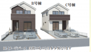 春日部市本田町、新築一戸建ての画像です