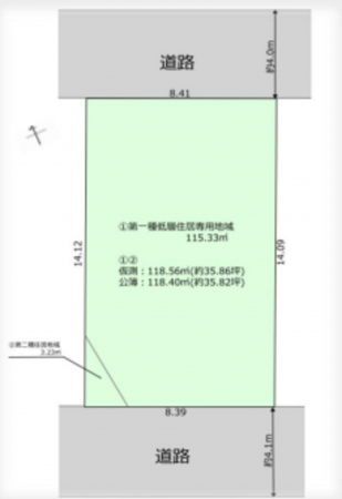春日部市大枝、土地の画像です