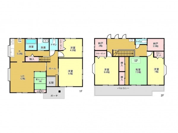 春日部市増田新田、中古一戸建ての間取り画像です