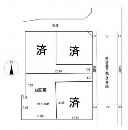 春日部市梅田、土地の画像です