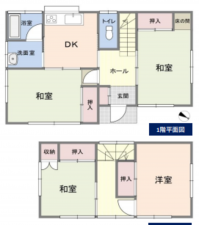 春日部市緑町、中古一戸建ての間取り画像です
