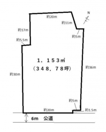 春日部市銚子口、土地の画像です