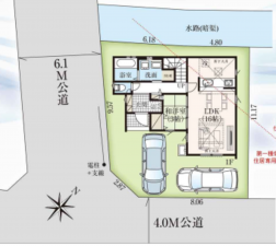 春日部市米島、新築一戸建ての画像です