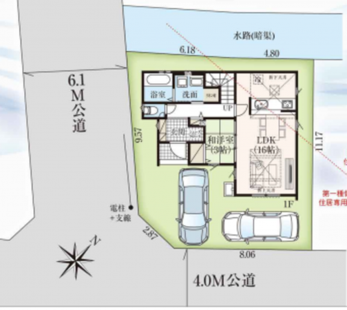 春日部市米島、新築一戸建ての画像です