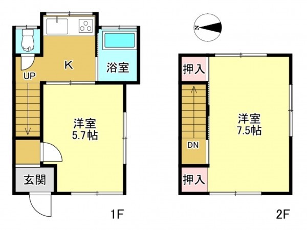 春日部市一ノ割、中古一戸建ての間取り画像です